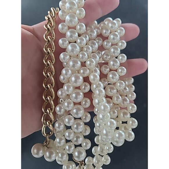 Faux Pearl Beaded Adjustable Necklace, Vintage - Picture 6 of 10